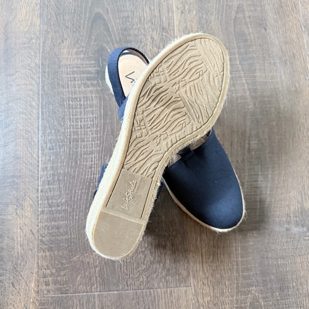 NIB LifeStride Katrina 2 Espadrille Wedge Sandal | Navy | 7.5 - Picture 7 of 8